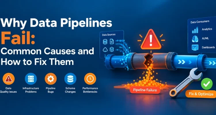 Why Data Pipelines Fail: Common Causes and How to Fix Them - Talent Smart Data Pipeline Failure_ Causes and Fixes
